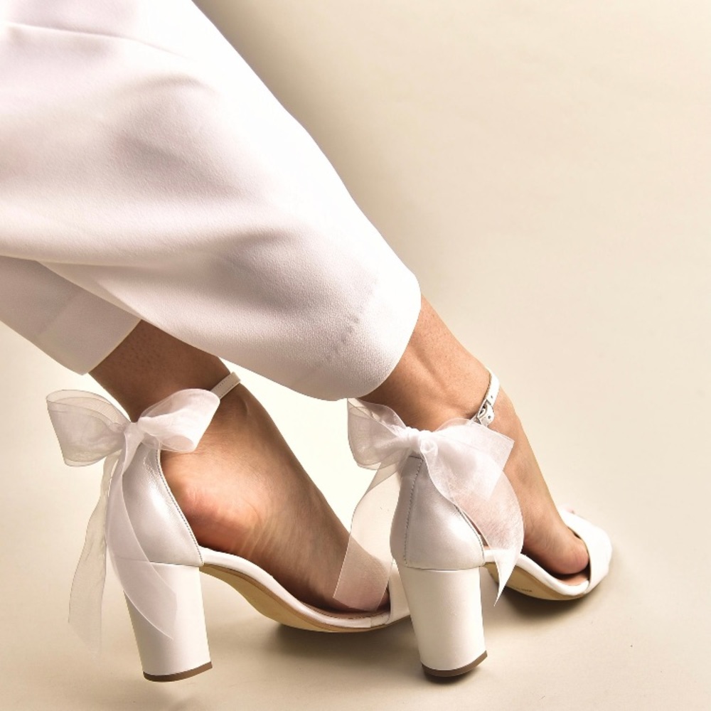 Bridal Block heels // Handmade in Greece, NWT